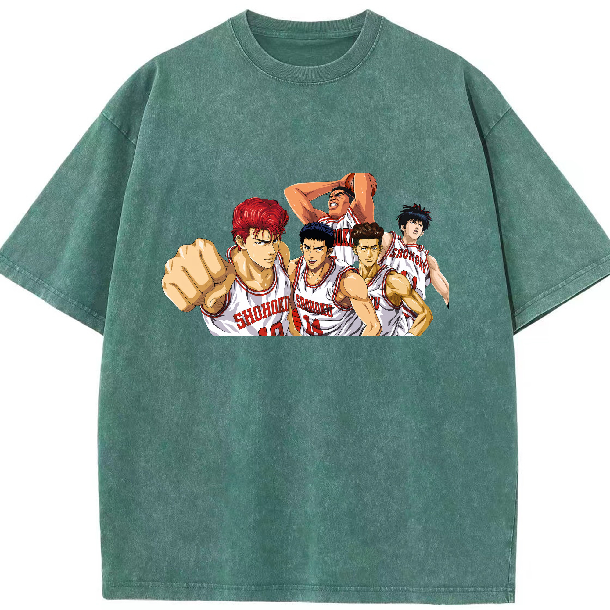 （画像用） SLAM DUNK／スラムダンク 綿100% ヴィンテージ風 半袖Tシャツ（フロントプリント）